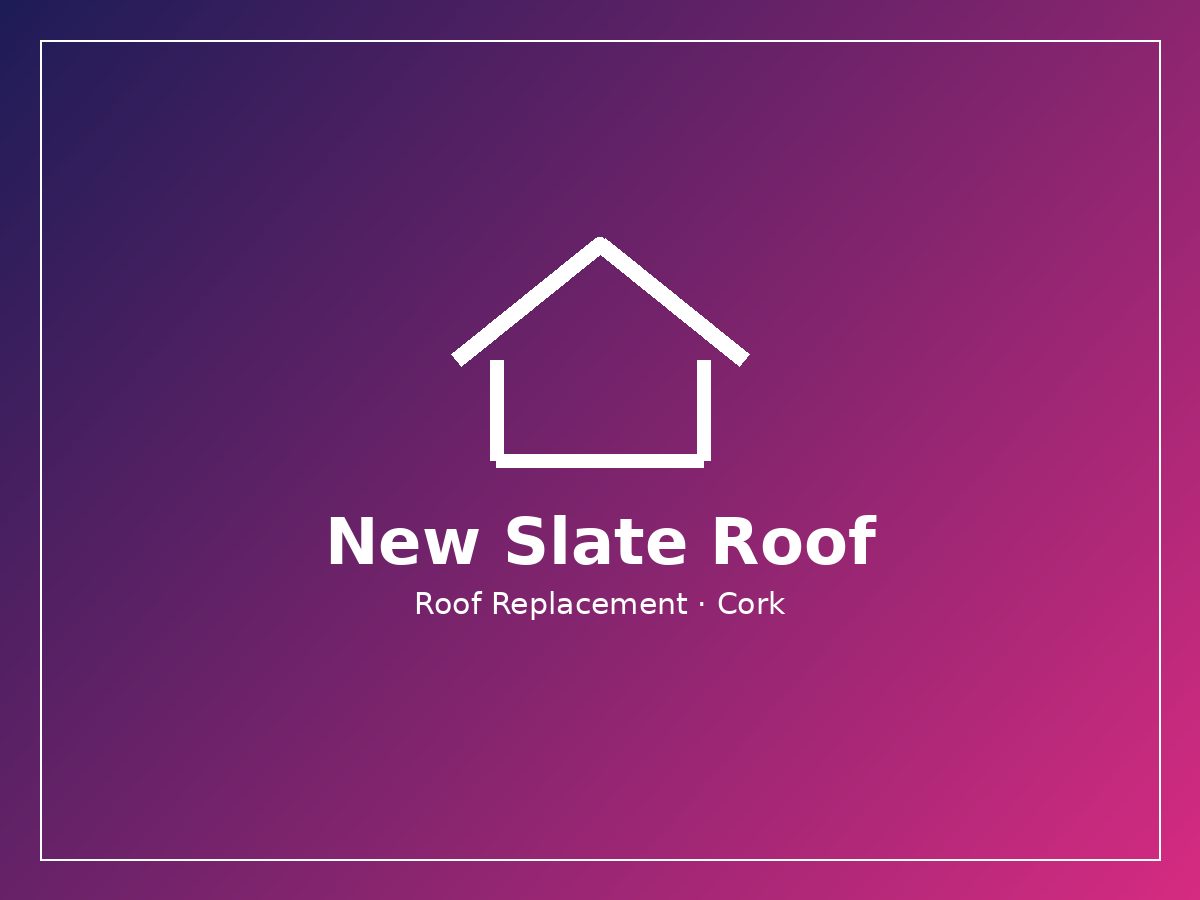 Newly completed slate roof replacement on a Cork home